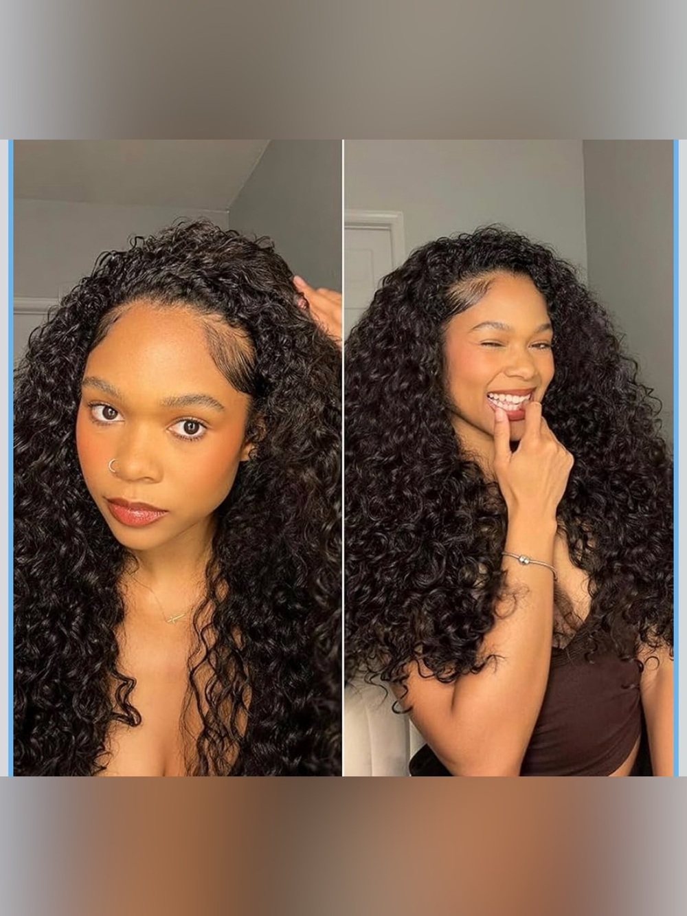 Curly Half Wig 26 Inches 200% Density Veralux™ Fiber Headband Wig,Natural Black